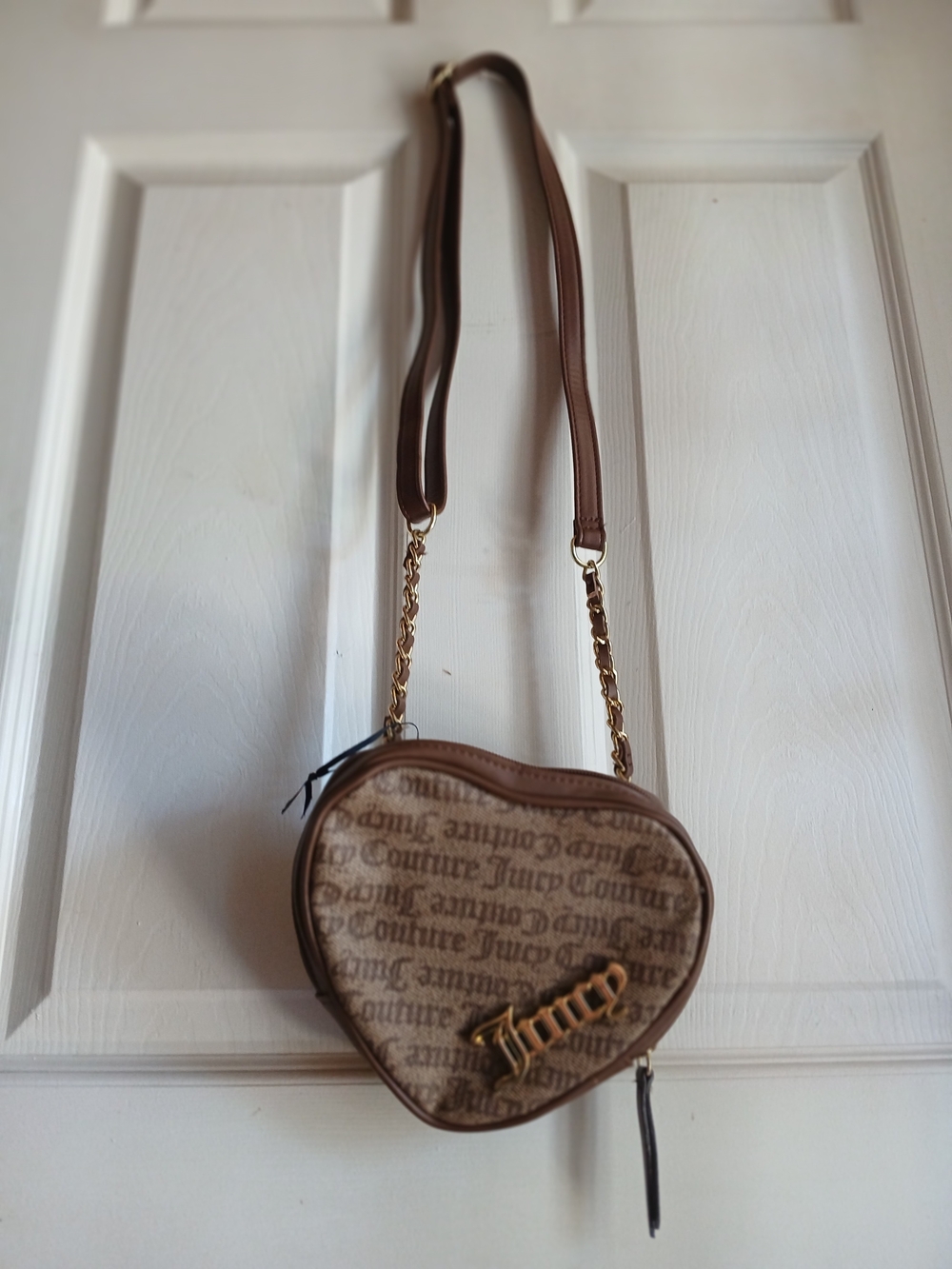 Juicy Couture Brown Heart Crossbody Bag